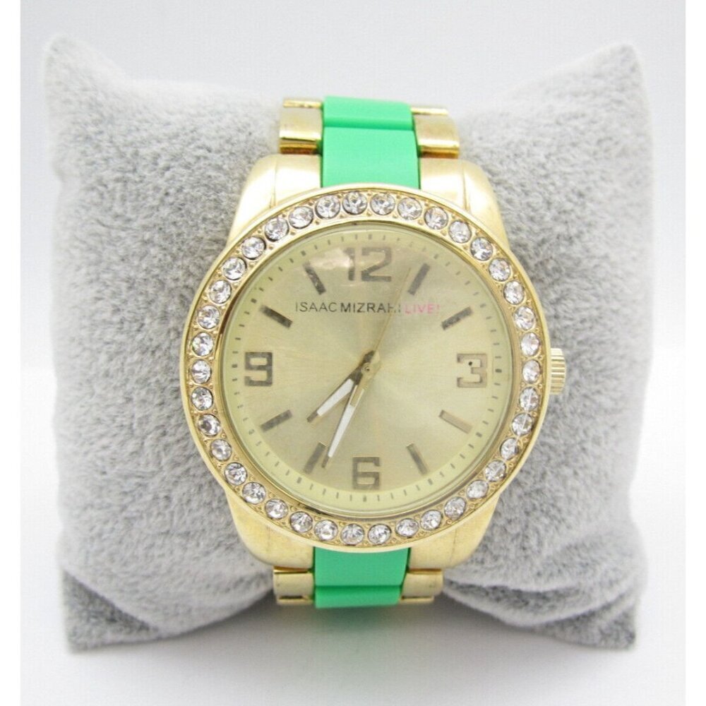 Women Isaac Mizrahi Live Quartz WR Analog 38mm Round Watch (H497) "New Battery"